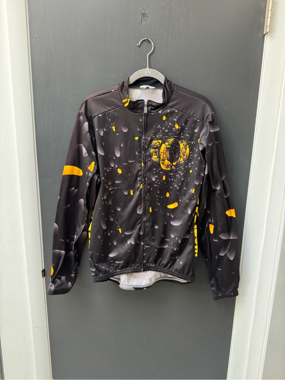 Pearl Izumi Men’s Black and Yellow Full Zip Cycling Jersey Size L